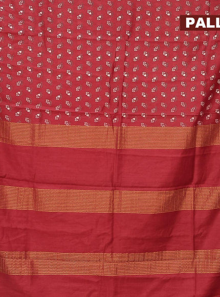 Bhagalpuri saree maroon with allover butta prints and zari woven border - {{ collection.title }} by Prashanti Sarees