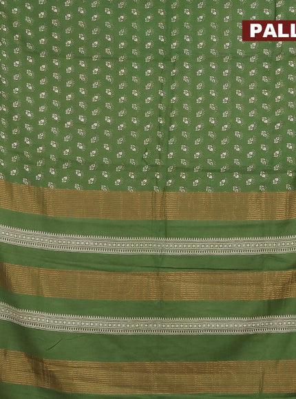 Bhagalpuri saree green with allover butta prints and zari woven border - {{ collection.title }} by Prashanti Sarees