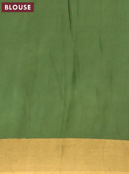 Bhagalpuri saree green with allover butta prints and zari woven border - {{ collection.title }} by Prashanti Sarees