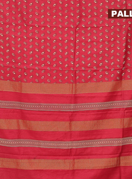 Bhagalpuri saree red with allover butta prints and zari woven border - {{ collection.title }} by Prashanti Sarees