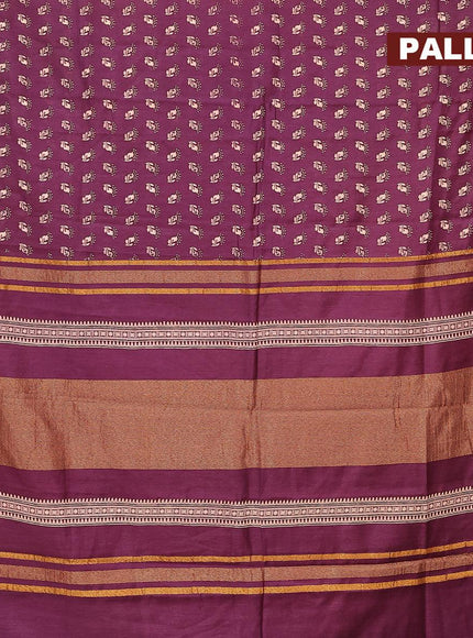 Bhagalpuri saree wine shade with allover butta prints and zari woven border - {{ collection.title }} by Prashanti Sarees