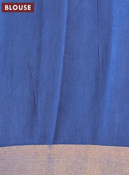 Bhagalpuri saree blue with allover butta prints and zari woven border - {{ collection.title }} by Prashanti Sarees