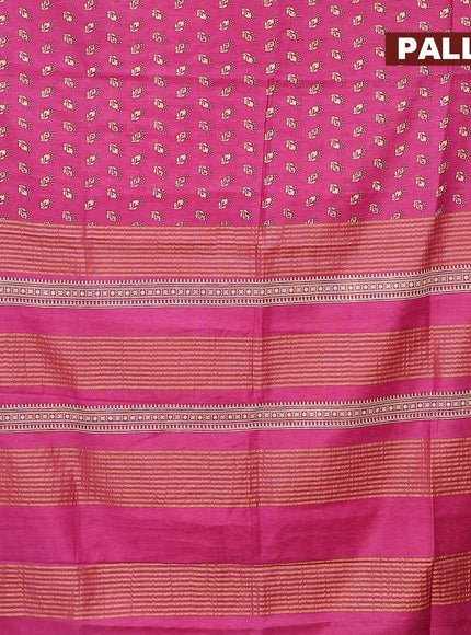 Bhagalpuri saree pink with allover butta prints and zari woven border - {{ collection.title }} by Prashanti Sarees