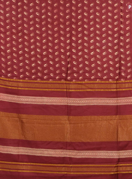 Bhagalpuri saree maroon with allover butta prints and zari woven border - {{ collection.title }} by Prashanti Sarees