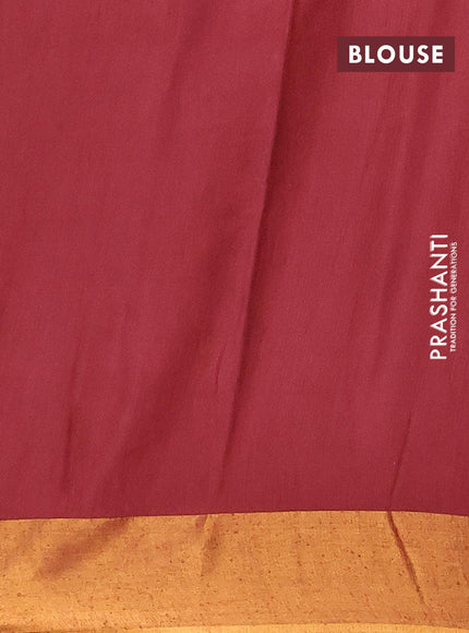 Bhagalpuri saree maroon with allover butta prints and zari woven border - {{ collection.title }} by Prashanti Sarees