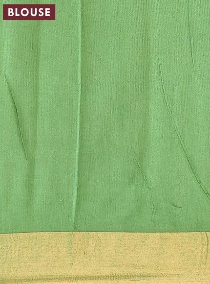 Bhagalpuri saree green with allover butta prints and zari woven border - {{ collection.title }} by Prashanti Sarees