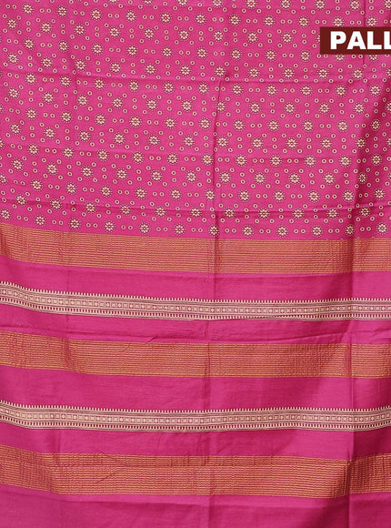 Bhagalpuri saree pink with allover butta prints and zari woven border - {{ collection.title }} by Prashanti Sarees