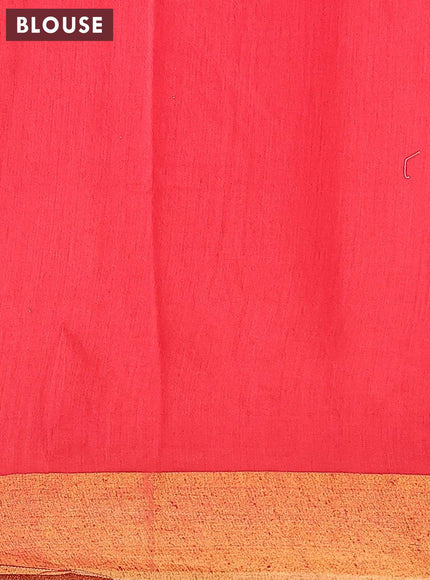 Bhagalpuri saree red with allover butta prints and zari woven border - {{ collection.title }} by Prashanti Sarees