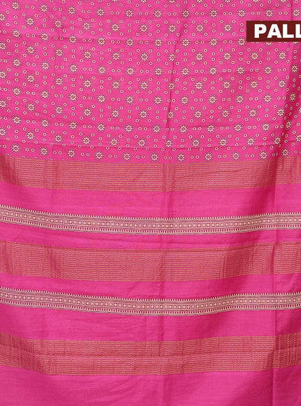 Bhagalpuri saree pink with allover butta prints and zari woven border - {{ collection.title }} by Prashanti Sarees