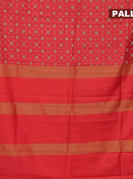 Bhagalpuri saree red with allover butta prints and zari woven border - {{ collection.title }} by Prashanti Sarees