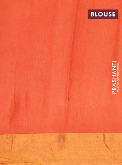 Bhagalpuri saree orange shade with allover butta prints and zari woven border - {{ collection.title }} by Prashanti Sarees