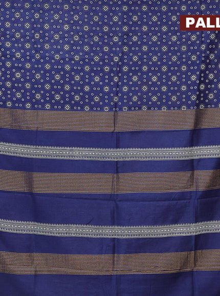 Bhagalpuri saree blue with allover butta prints and zari woven border - {{ collection.title }} by Prashanti Sarees