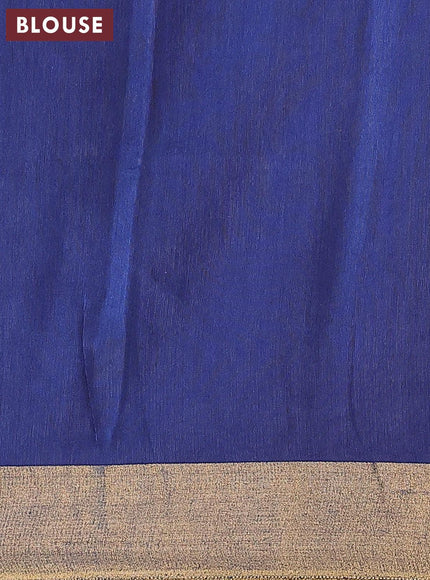 Bhagalpuri saree blue with allover butta prints and zari woven border - {{ collection.title }} by Prashanti Sarees