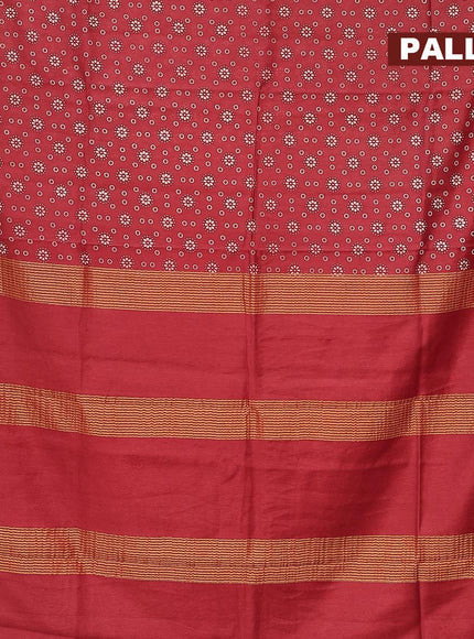 Bhagalpuri saree maroon with allover butta prints and zari woven border - {{ collection.title }} by Prashanti Sarees