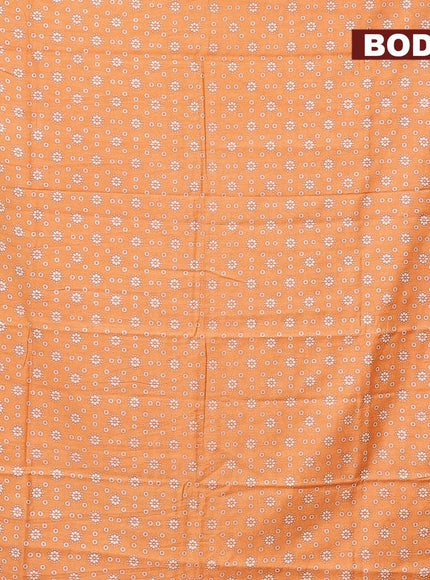 Bhagalpuri saree pale orange with allover butta prints and zari woven border - {{ collection.title }} by Prashanti Sarees