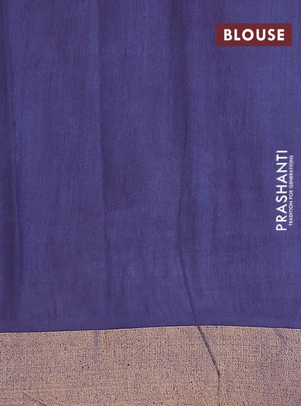 Bhagalpuri saree blue with allover bandhani prints and zari woven border - {{ collection.title }} by Prashanti Sarees