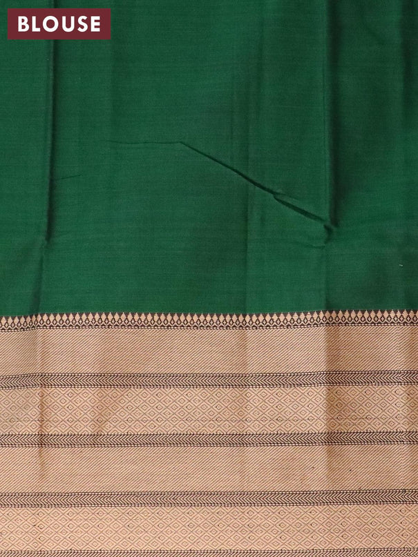 Narayanpet cotton saree green with plain body and long thread woven border - {{ collection.title }} by Prashanti Sarees