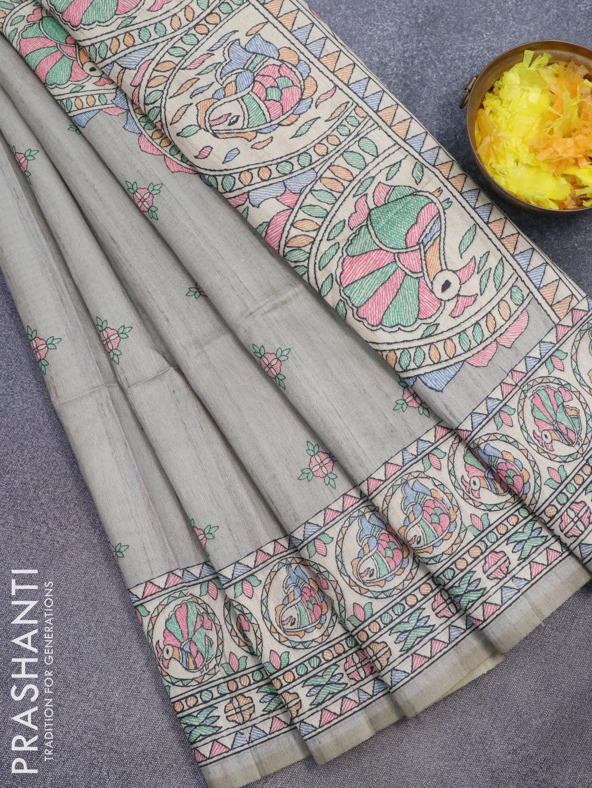 Madhubani Surmain Laal Kala Kachni Bharni Saree – MADHUBANI PAINTS BY ASHA  JHA