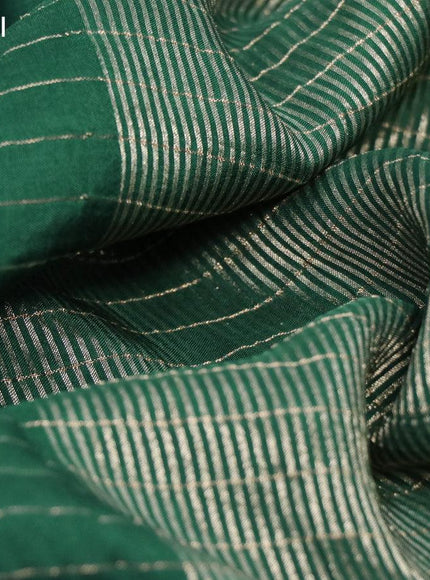 Dola silk saree green and deep maroon with allover zari woven stripes pattern and rich zari woven border - {{ collection.title }} by Prashanti Sarees