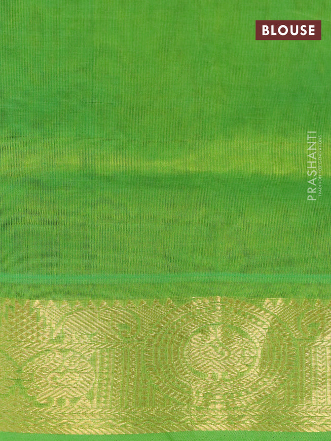 Silk cotton saree maroon and light green with allover self emboss jaquard and zari woven border