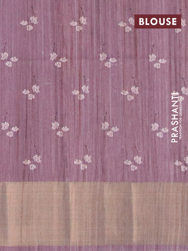 Semi matka saree pastel pink with allover prints and zari woven border