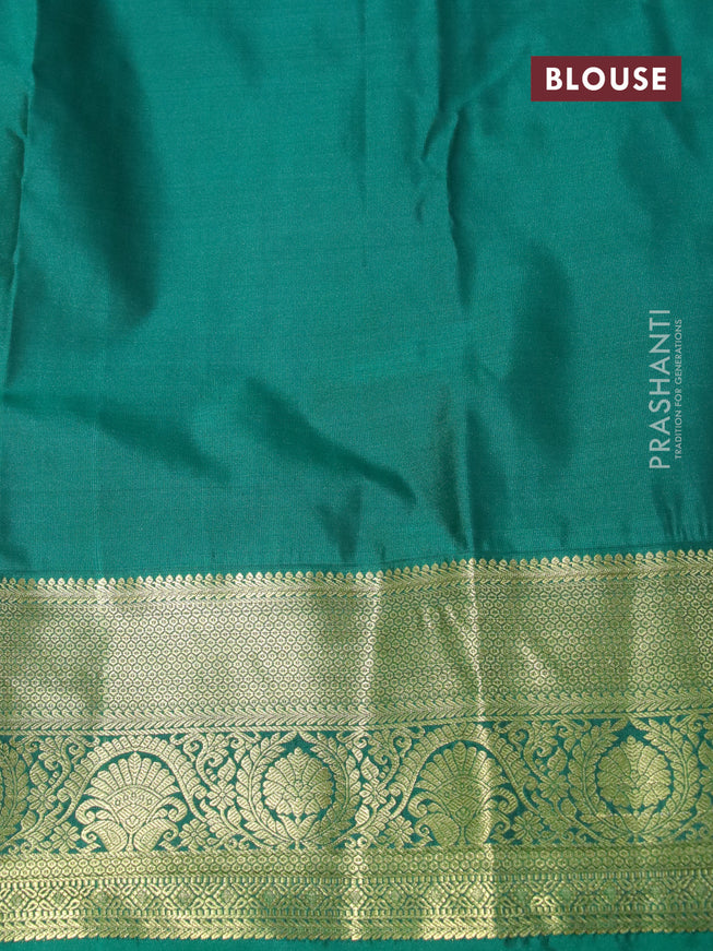 Bangalori silk saree mustard yellow and green with zari woven buttas and zari woven border