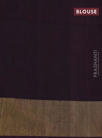 Ikat silk cotton saree orange shade and deep wine shade with allover ikat weaves and zari woven border