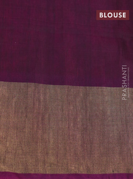 Ikat silk cotton saree pink shade and dark magenta with allover ikat weaves and long ikat woven zari border