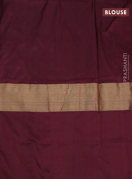 Pochampally silk saree green and dark mustard deep maroon with allover ikat weaves and zari woven simple border