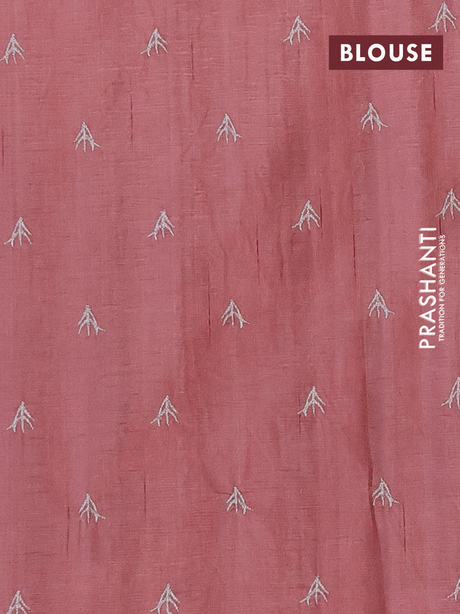 Crush embroidery saree pastel maroon shade with embroidery work buttas in borderless style