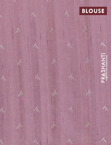 Crush embroidery saree pastel purple shade with allover embroidery work buttas in borderless style