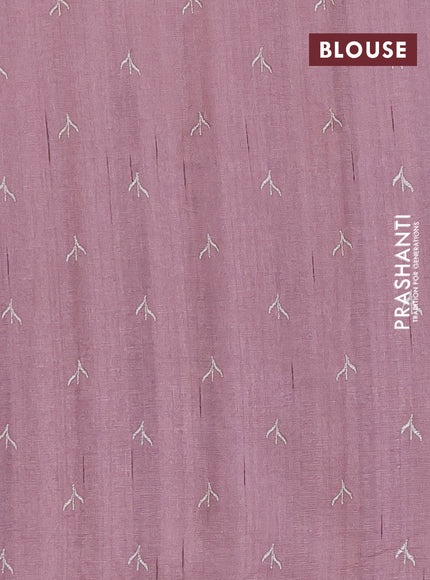 Crush embroidery saree pastel purple shade with allover embroidery work buttas in borderless style