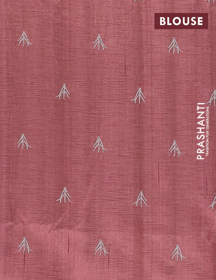 Crush embroidery saree pastel maroon shade with embroidery work buttas in borderless style