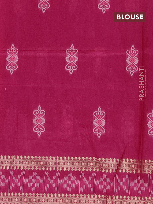 Semi dupion saree pink and purple with thread woven buttas and thread & zari woven border