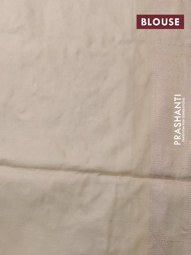 Banarasi uppada silk saree cream with allover zari woven brocade weaves and zari woven border