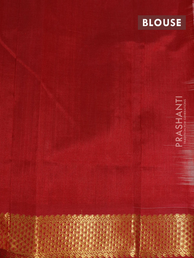 Silk cotton saree cream and maroon with plain body and zari woven border