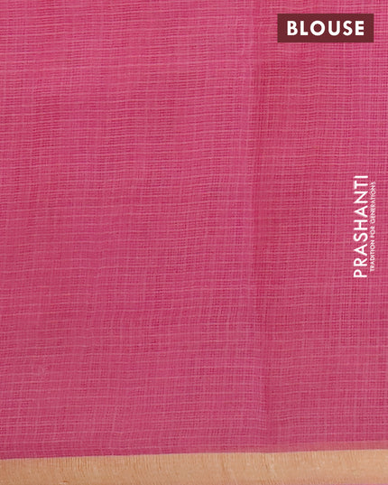 Kota saree pink shade with butta prints and zari woven border