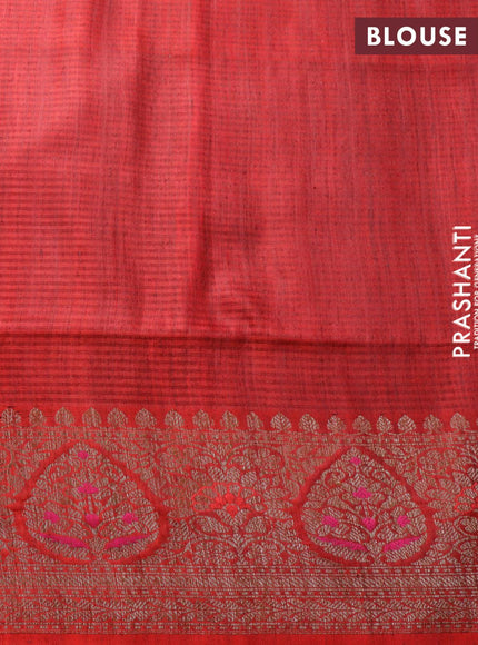 Banarasi handloom dupion silk saree deep maroon and red with allover thread & zari woven floral weaves and floral design woven border