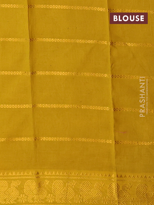 Sungudi cotton saree deep wine shade and mustard yellow with zari woven buttas and zari woven border with separate blouse