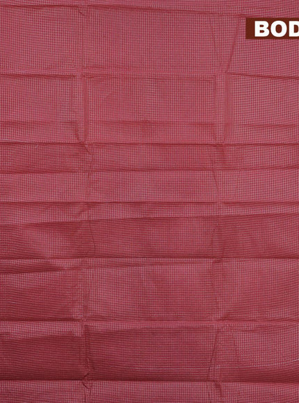 Sungudi cotton saree pastel peach shade and pastel green with allover silver zari checked pattern and temple design silver zari woven border with separate blouse