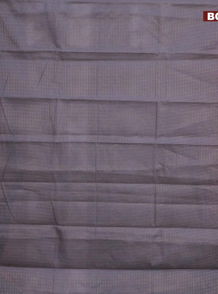 Sungudi cotton saree grey and pink with allover zari checked pattern and thread & zari woven border with separate blouse