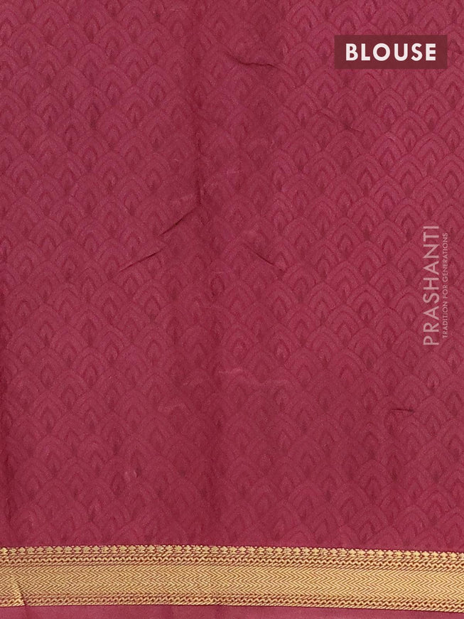 Malai silk saree maroon shade with allver ikat prints and zari woven border