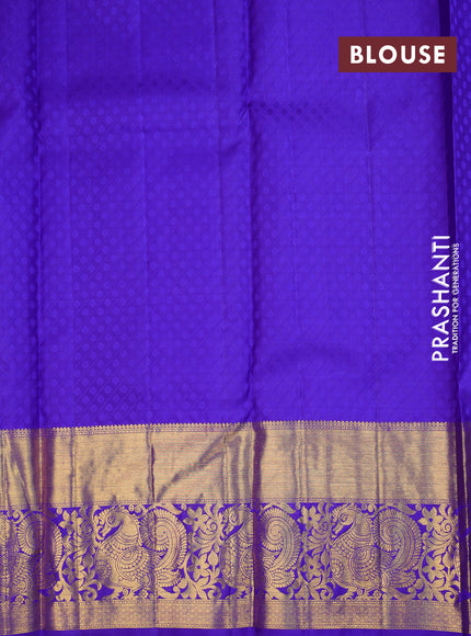 Pure silk kids lehenga pink and purple with allover self emboss & zari buttas and long annam zari woven border