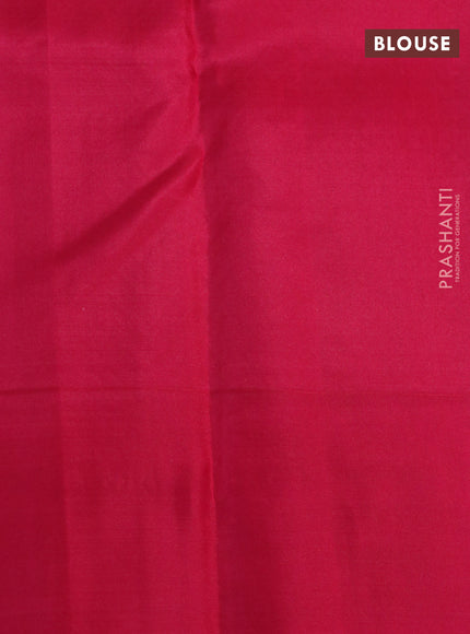 Pure kanjivaram silk saree light pink and pink with allover zari weaves and simple border