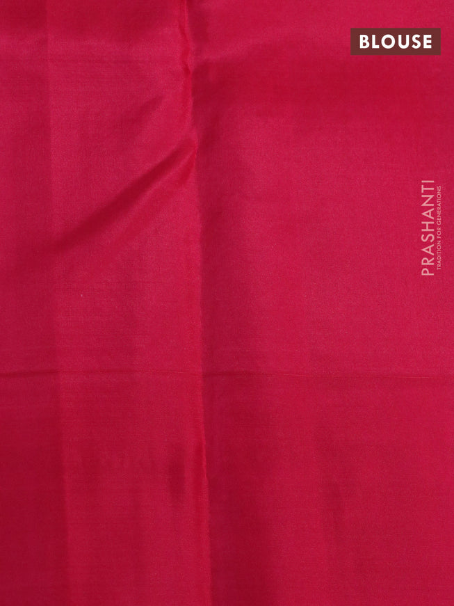 Pure kanjivaram silk saree light pink and pink with allover zari weaves and simple border