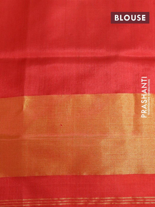 Rajkot patola silk saree yellow and red with allover ikat weaves and ikat woven zari border