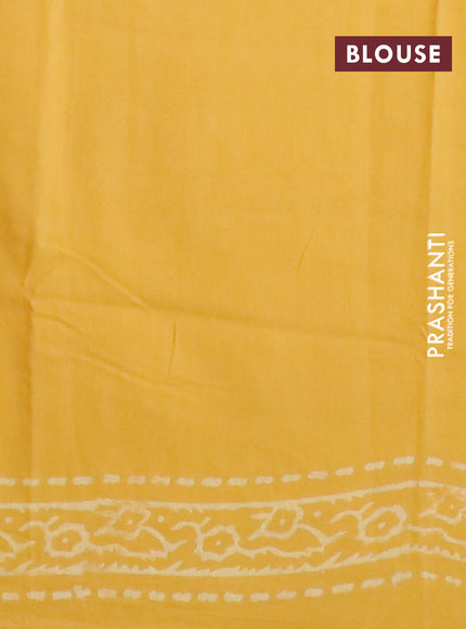 Pashmina silk saree mustard yellow with butta prints and printed border