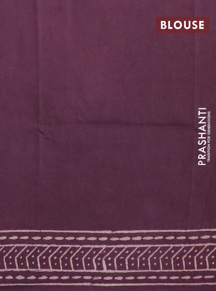 Pashmina silk saree wine shade with butta prints and printed border