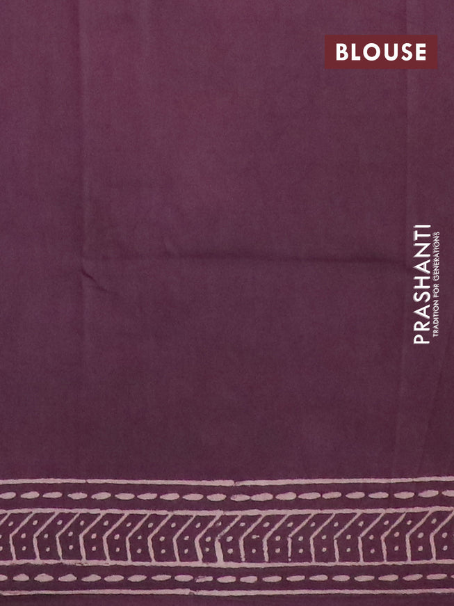 Pashmina silk saree wine shade with butta prints and printed border