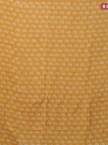 Pashmina silk saree mustard yellow with butta prints and printed border